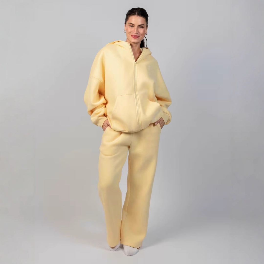 Damer Oversized Hoodiejacka med bekväm passform och djupa fickor Mirla-Eva Jonsson