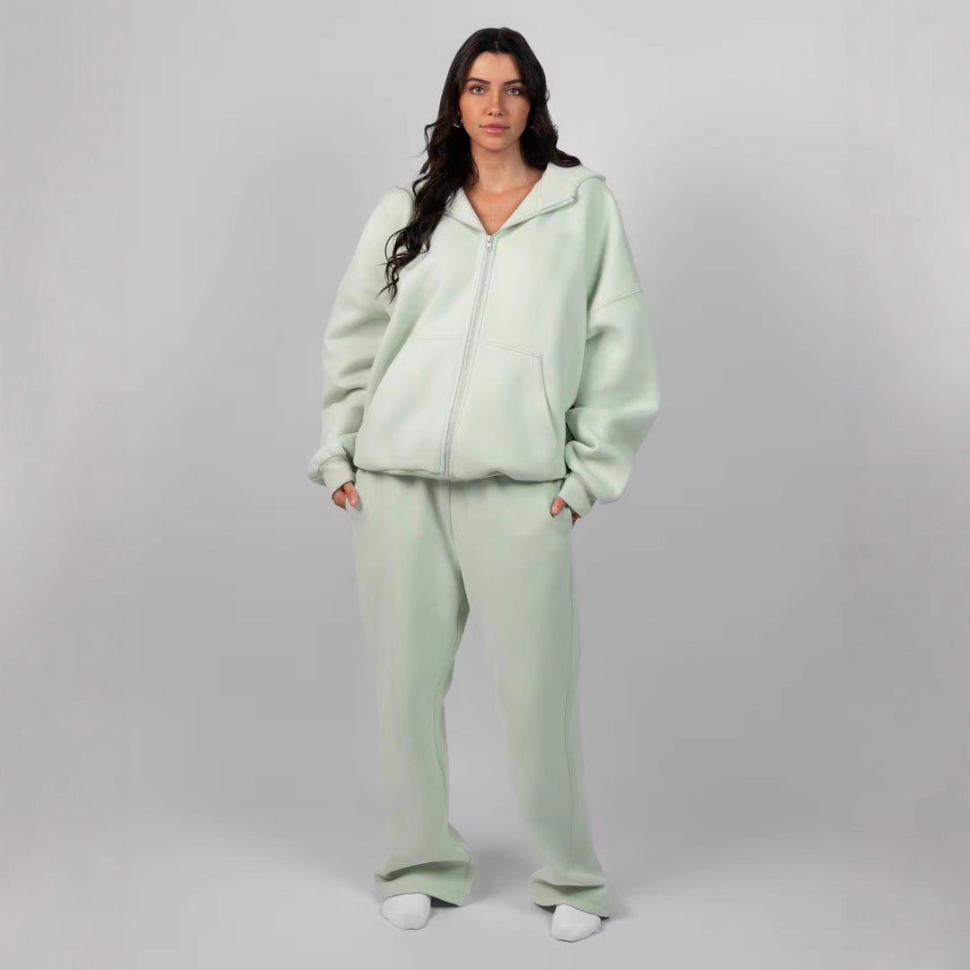 Damer Oversized Hoodiejacka med bekväm passform och djupa fickor Mirla-Eva Jonsson
