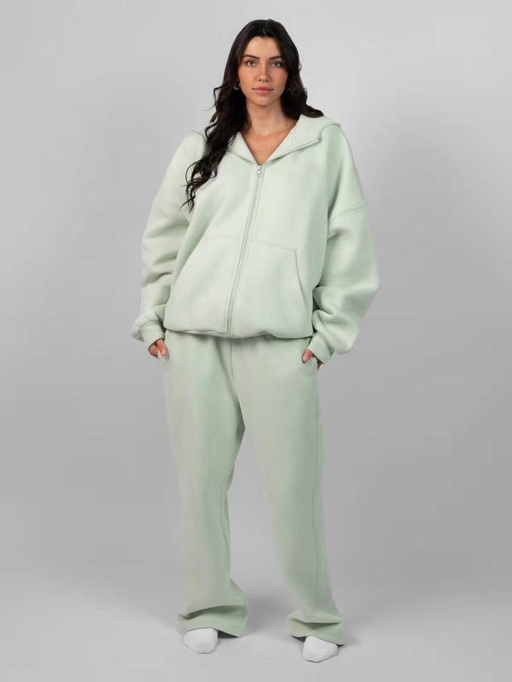Damer Oversized Hoodiejacka med bekväm passform och djupa fickor Mirla-Eva Jonsson