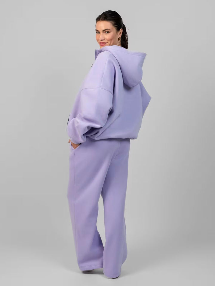 Damer Oversized Hoodiejacka med bekväm passform och djupa fickor Mirla-Eva Jonsson