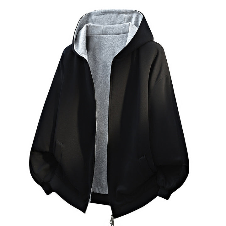 Damer Oversized Hoodiejacka med dubbelt fleecefoder och sidofickor Mirla-Eva Jonsson