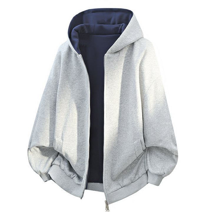 Damer Oversized Hoodiejacka med dubbelt fleecefoder och sidofickor Mirla-Eva Jonsson
