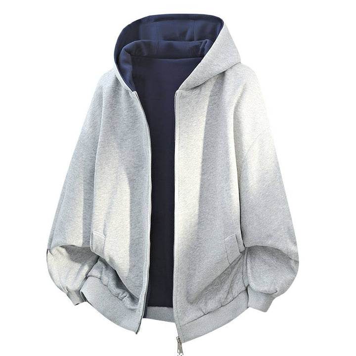 Damer Oversized Hoodiejacka med dubbelt fleecefoder och sidofickor Mirla-Eva Jonsson
