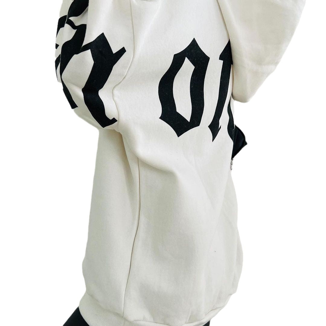 Damer Oversized Hoodies med extraordinär text Mirla-Eva Jonsson