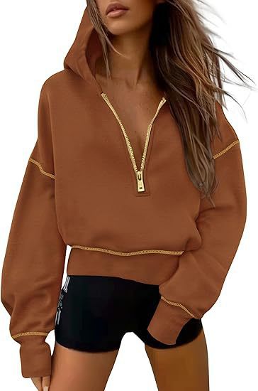 Damer Oversized Hoodies med halv dragkedja Mirla-Eva Jonsson