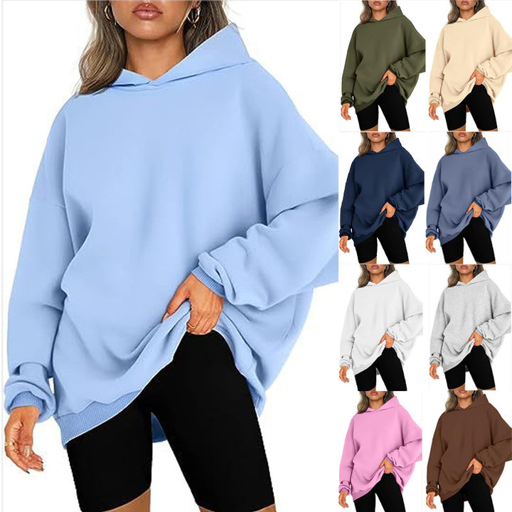 Damer Oversized Hoodtröja i mjukt sweatmaterial med djupa axlar Mirla-Eva Jonsson
