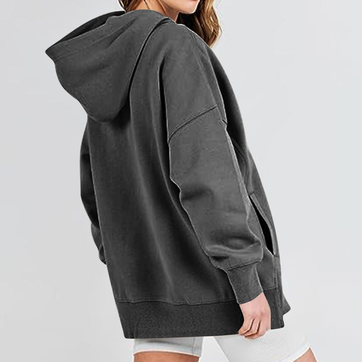 Damer Oversized Huvtröja med Fickor och Kängurusti Mirla-Eva Jonsson