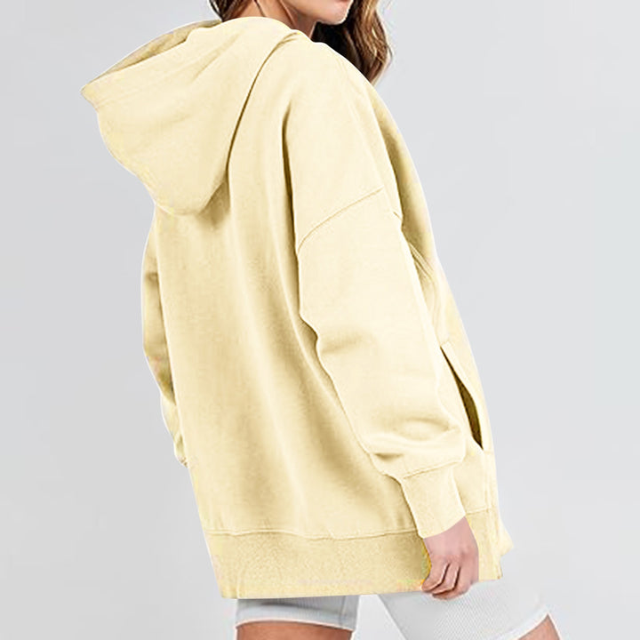 Damer Oversized Huvtröja med Fickor och Kängurusti Mirla-Eva Jonsson