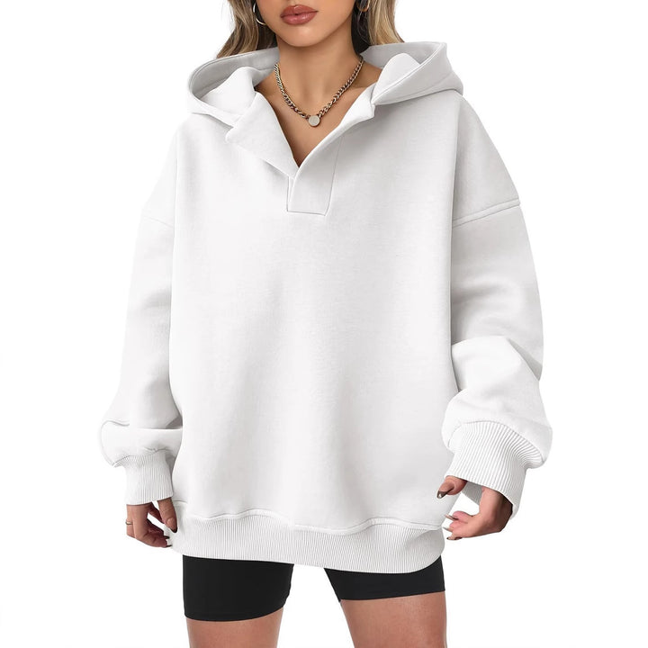 Damer Oversized Huvtröja med unik Krage Mirla-Eva Jonsson