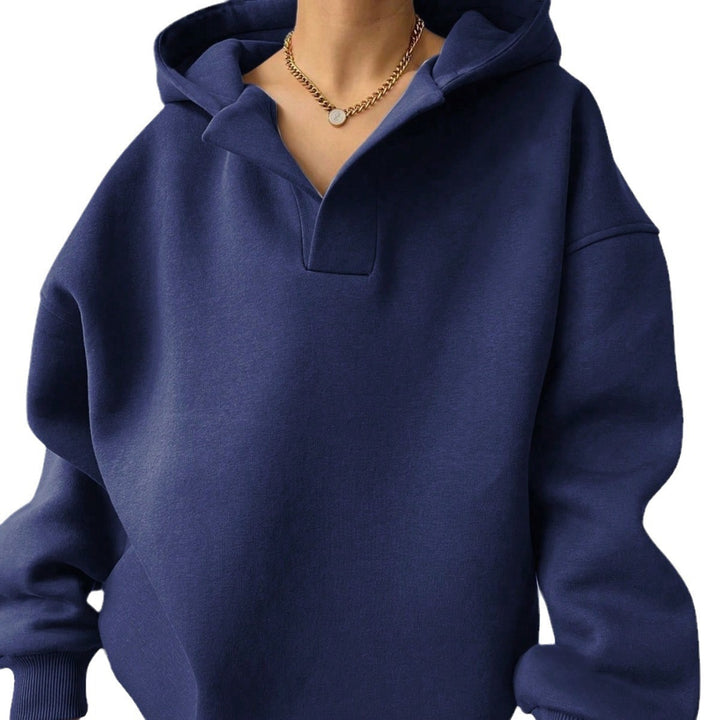 Damer Oversized Huvtröja med unik Krage Mirla-Eva Jonsson