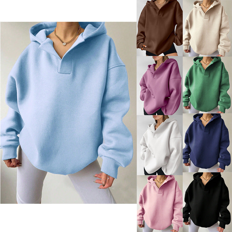 Damer Oversized Huvtröja med unik Krage Mirla-Eva Jonsson