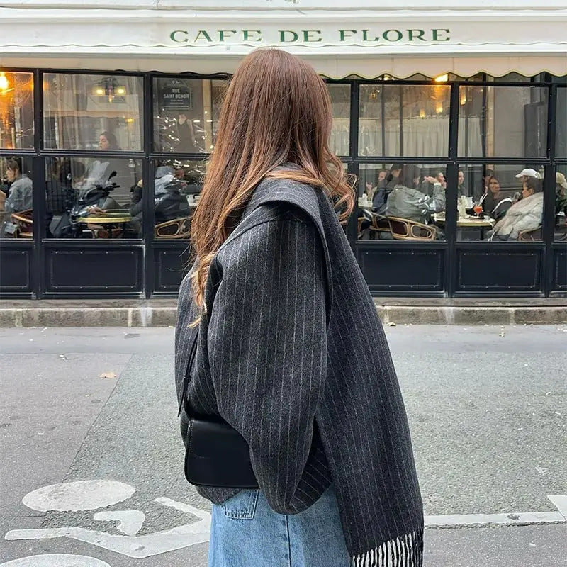 Damer Oversized Jacka med Fransen detaljer Mirla-Eva Jonsson