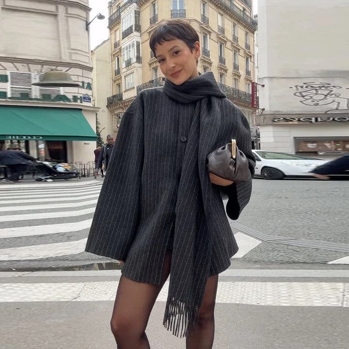 Damer Oversized Jacka med Fransen detaljer Mirla-Eva Jonsson