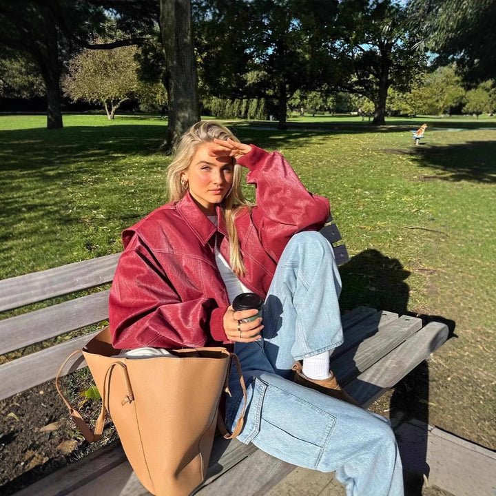 Damer Oversized Jeansjacka Mirla-Eva Jonsson