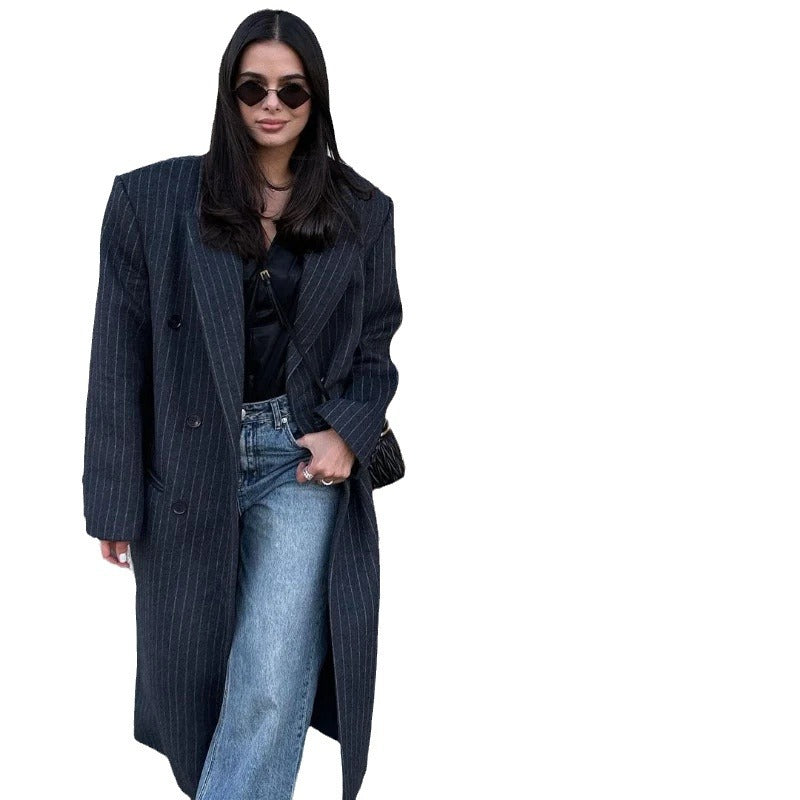 Damer Oversized Kappa med Nålstripes Mirla-Eva Jonsson