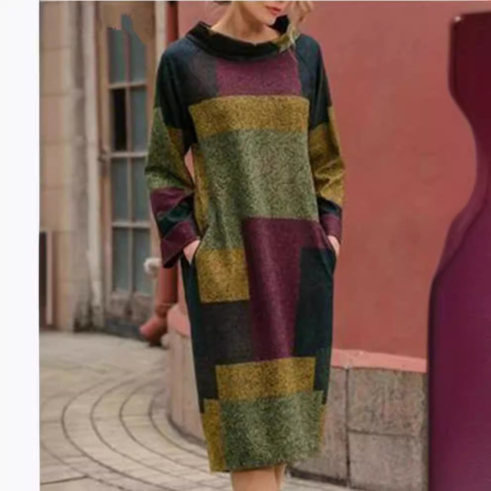 Damer Oversized Klänning med geometrisk patchworkdesign Eva Jonsson-Eva Jonsson