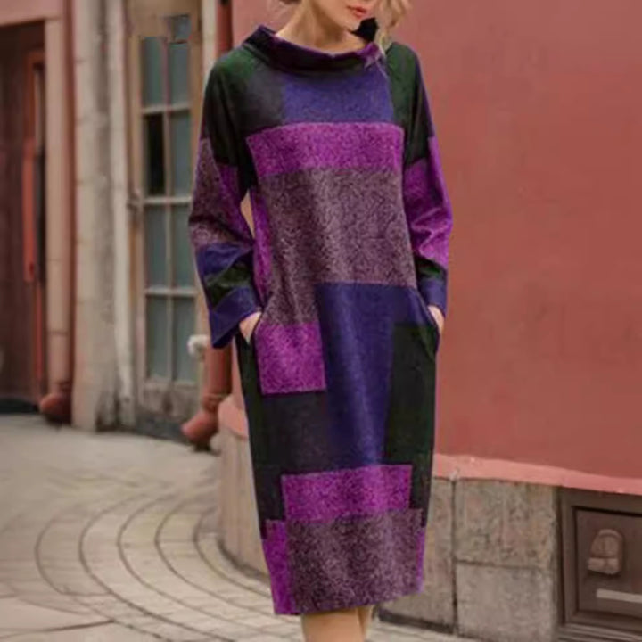 Damer Oversized Klänning med geometrisk patchworkdesign Eva Jonsson-Eva Jonsson