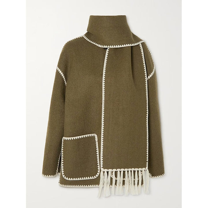 Damer Oversized Kofta med Fransar och Fickor Mirla-Eva Jonsson