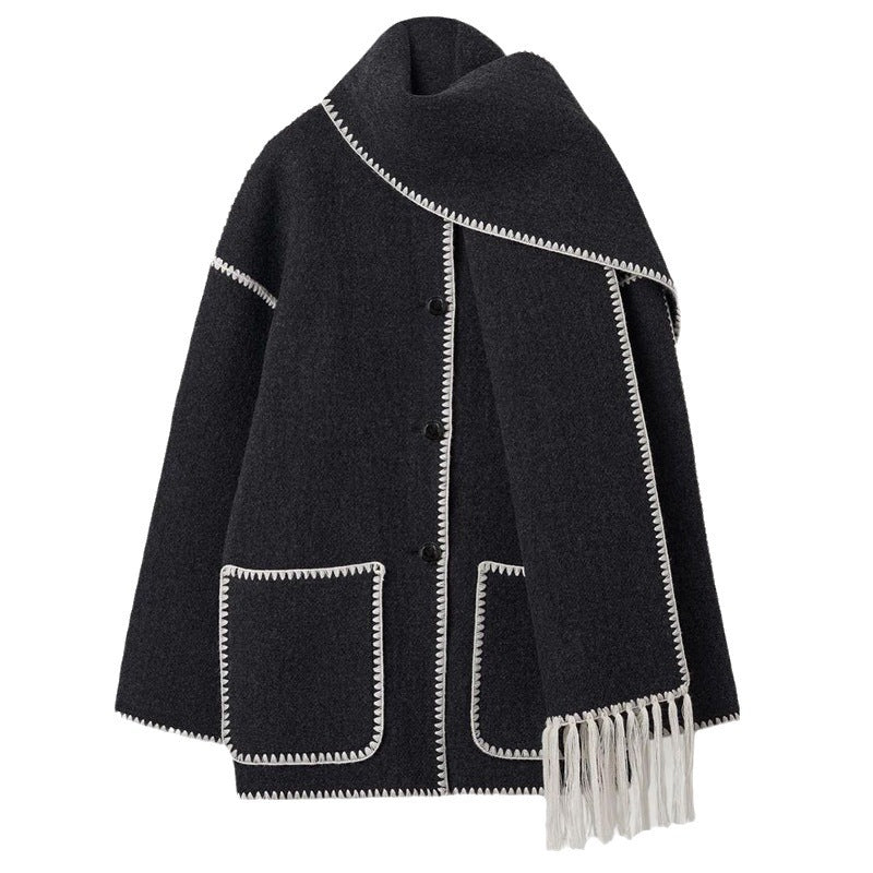 Damer Oversized Kofta med Fransar och Fickor Mirla-Eva Jonsson