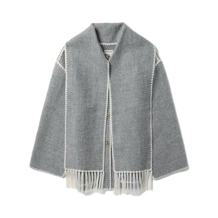 Damer Oversized Kofta med Fransar och Fickor Mirla-Eva Jonsson