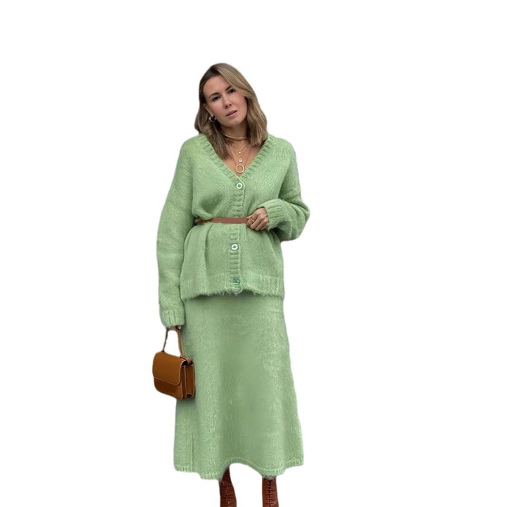 Damer Oversized Kofta med djup V-hals och stora knappar Mirla-Eva Jonsson