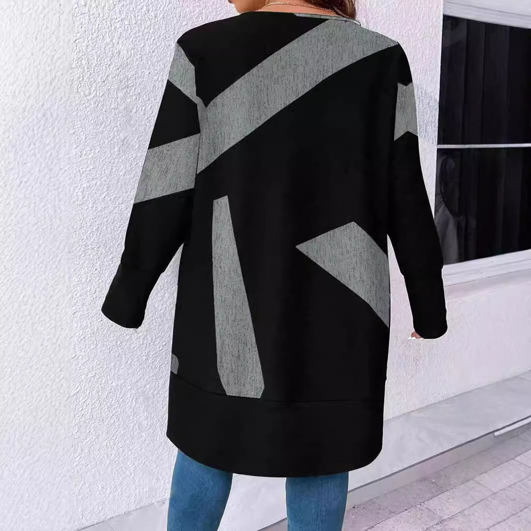 Damer Oversized Kofta med grafisk design Mirla-Eva Jonsson