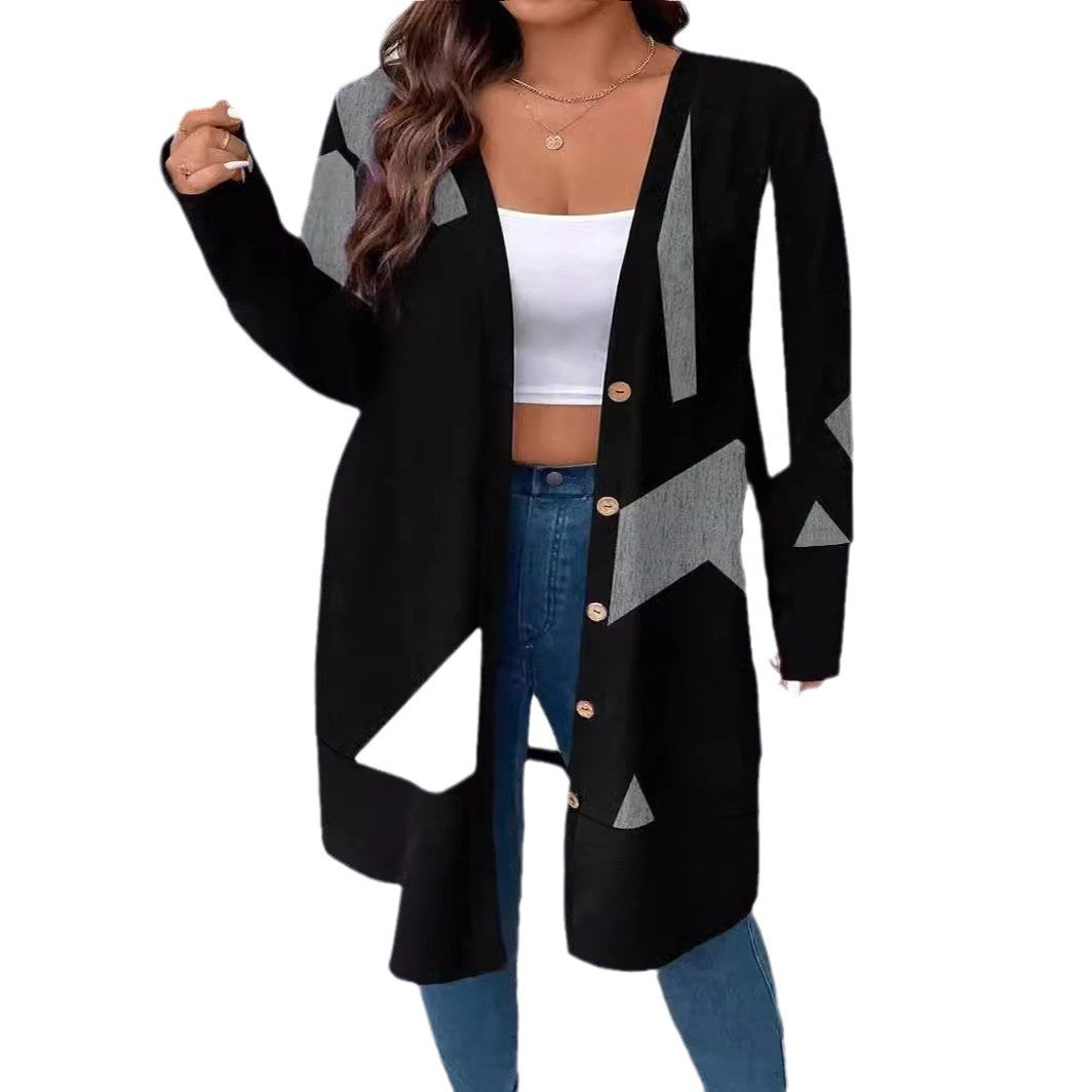 Damer Oversized Kofta med grafisk design Mirla-Eva Jonsson