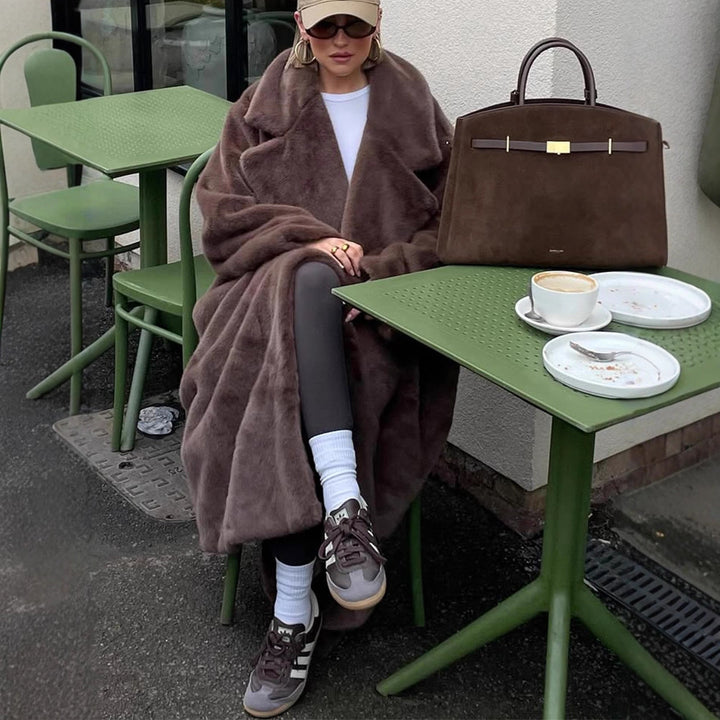 Damer Oversized Konstfauxpälsrock Eva Jonsson-Eva Jonsson