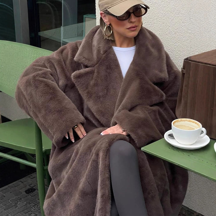 Damer Oversized Konstfauxpälsrock Eva Jonsson-Eva Jonsson