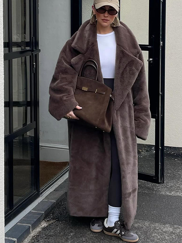 Damer Oversized Konstfauxpälsrock Eva Jonsson-Eva Jonsson