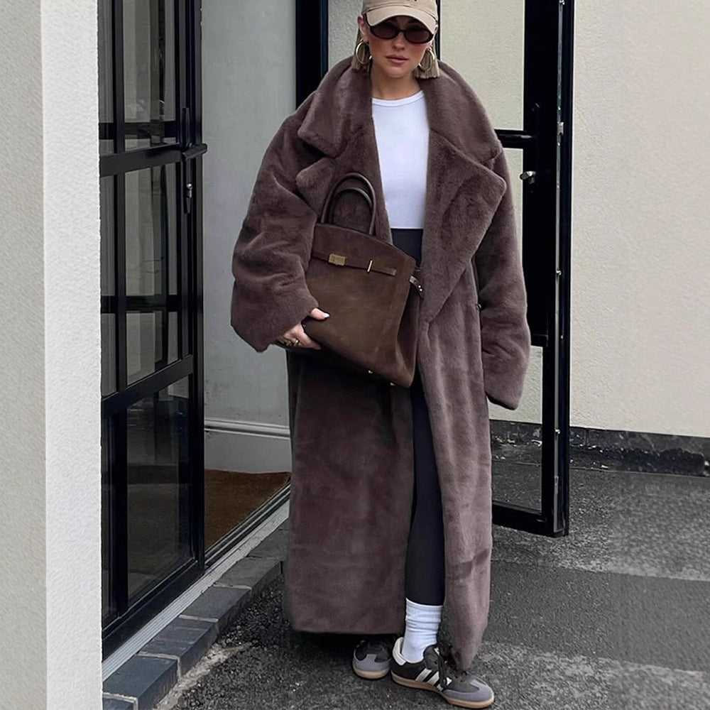 Damer Oversized Konstfauxpälsrock Eva Jonsson-Eva Jonsson