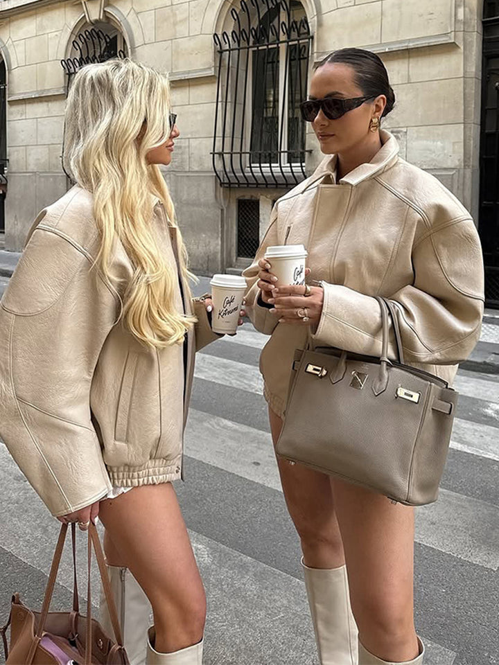 Damer Oversized Konstläderjacka Mirla 1759372855-Eva Jonsson