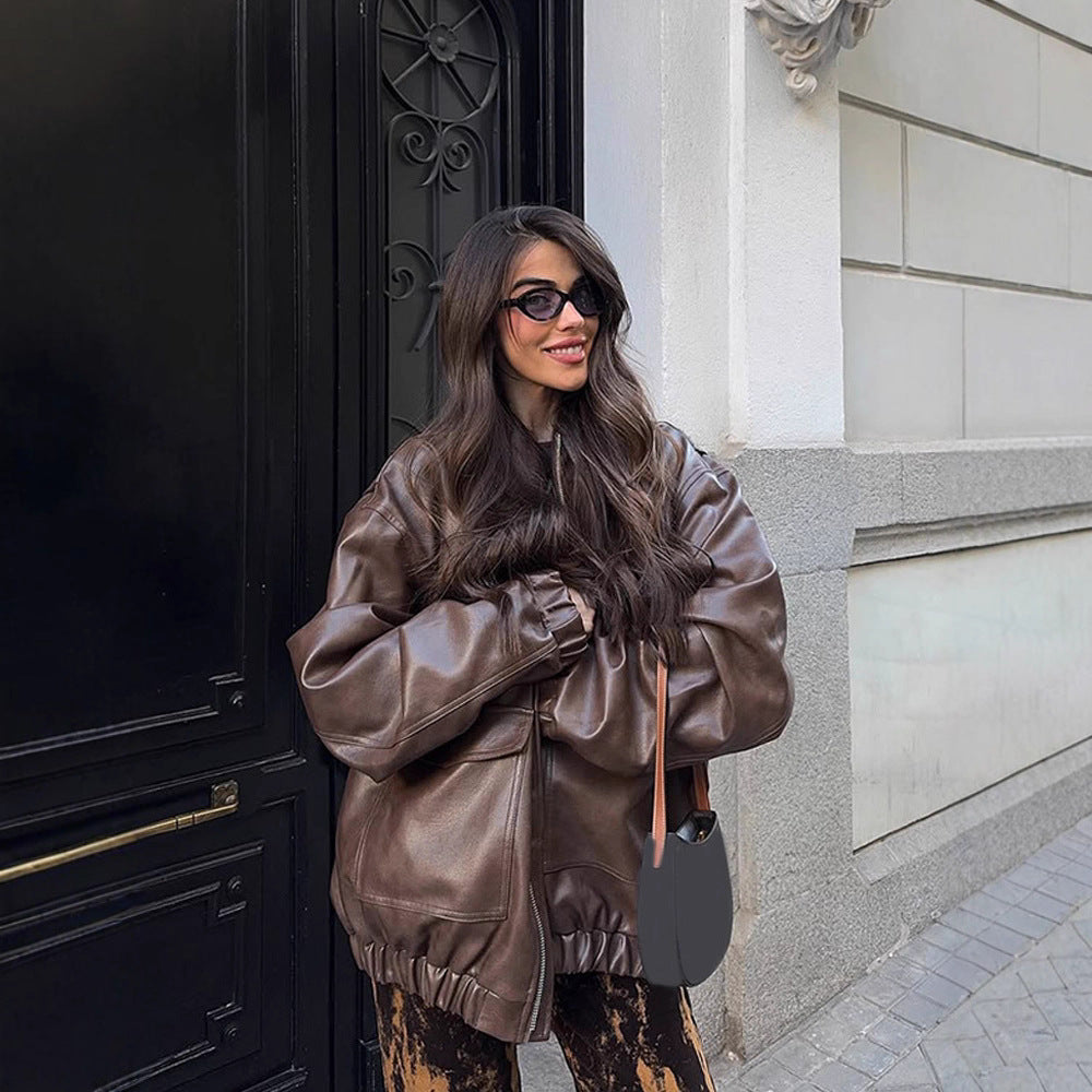 Damer Oversized Konstläderjacka Mirla-Eva Jonsson