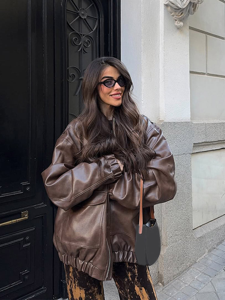 Damer Oversized Konstläderjacka Mirla-Eva Jonsson