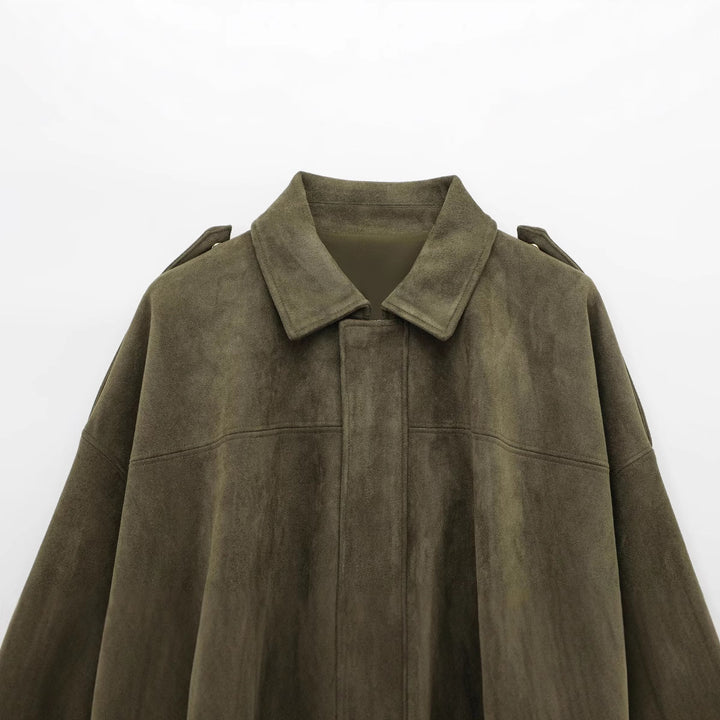 Damer Oversized Konstläderjacka med modern skärning och trendig resår Mirla-Eva Jonsson