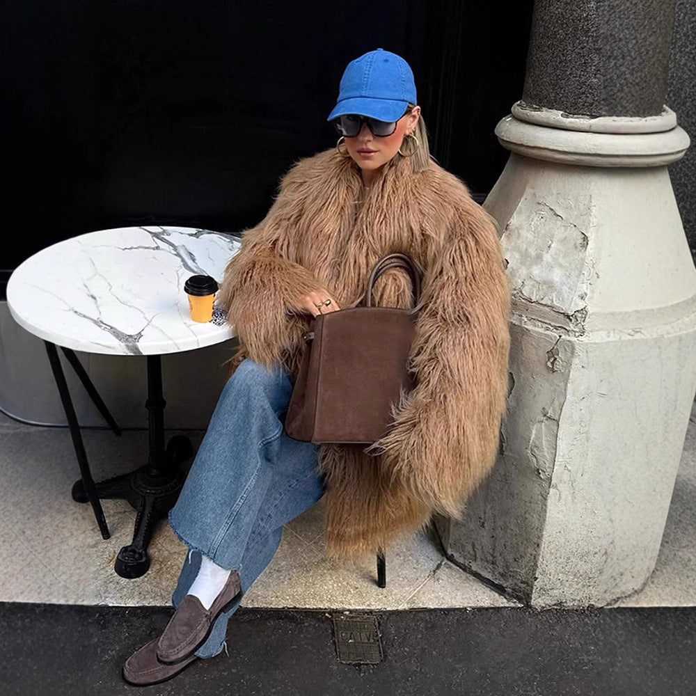 Damer Oversized Konstpälsjacka Eva Jonsson-Eva Jonsson
