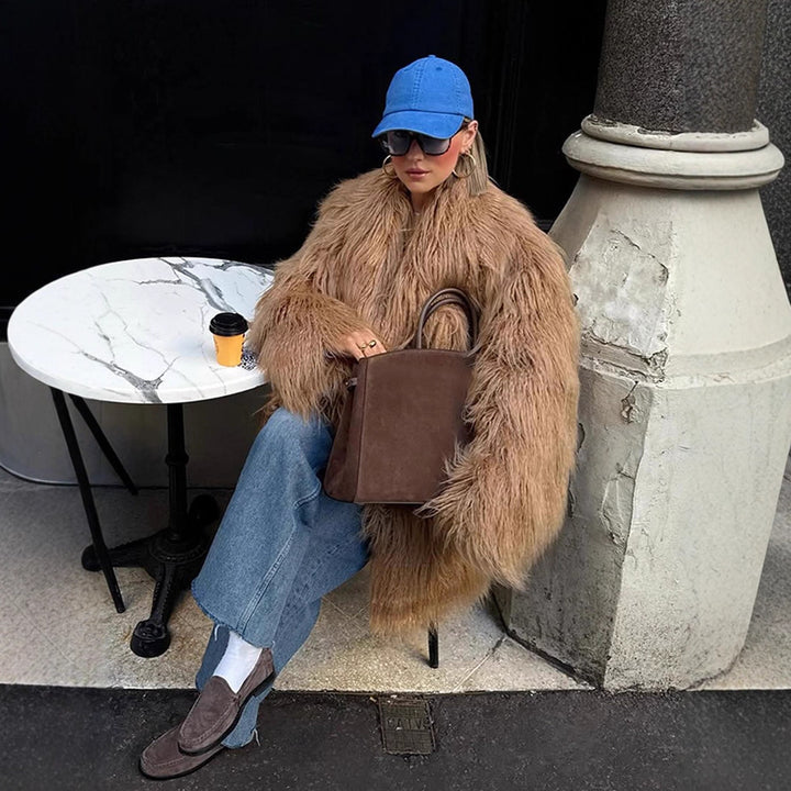 Damer Oversized Konstpälsjacka Eva Jonsson-Eva Jonsson