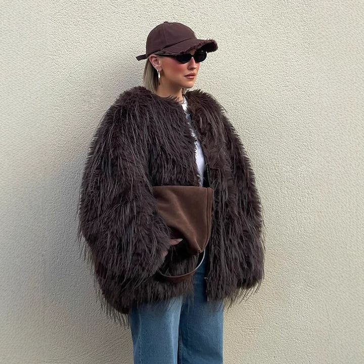 Damer Oversized Konstpälsjacka Mirla-Eva Jonsson