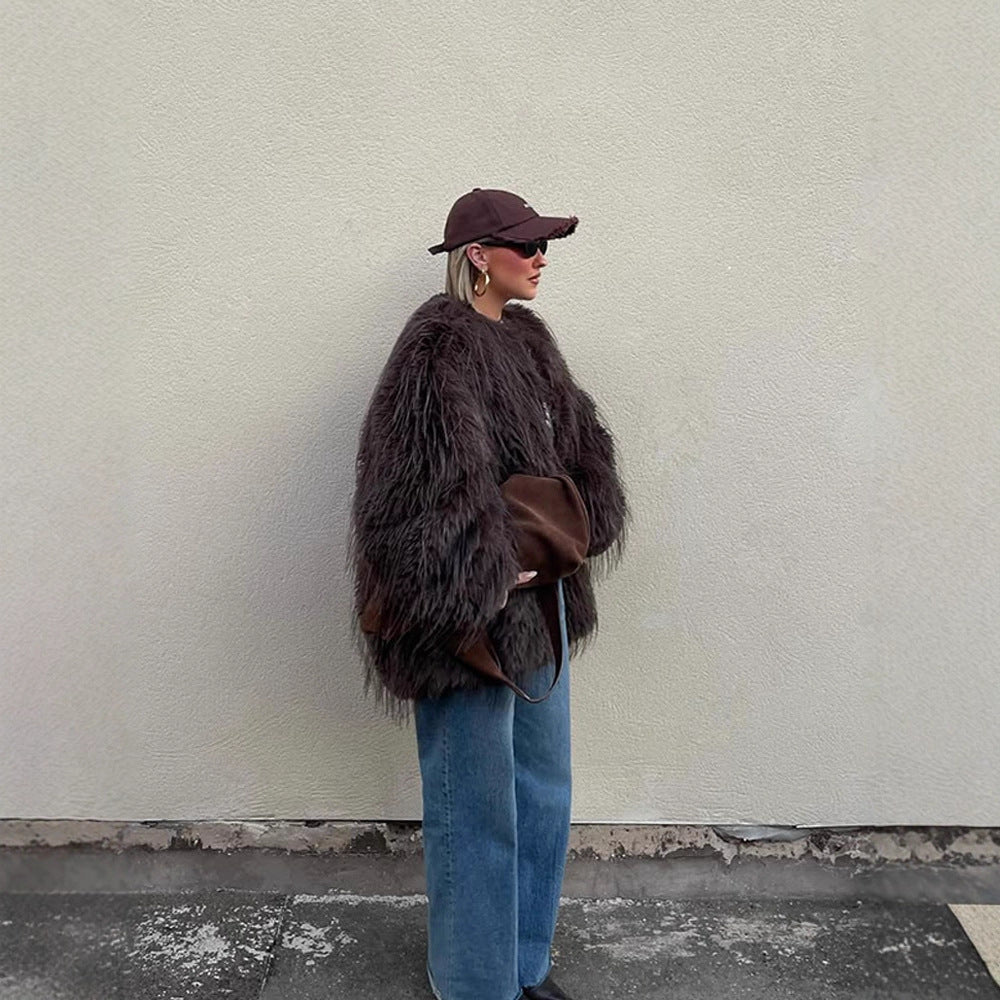 Damer Oversized Konstpälsjacka Mirla-Eva Jonsson