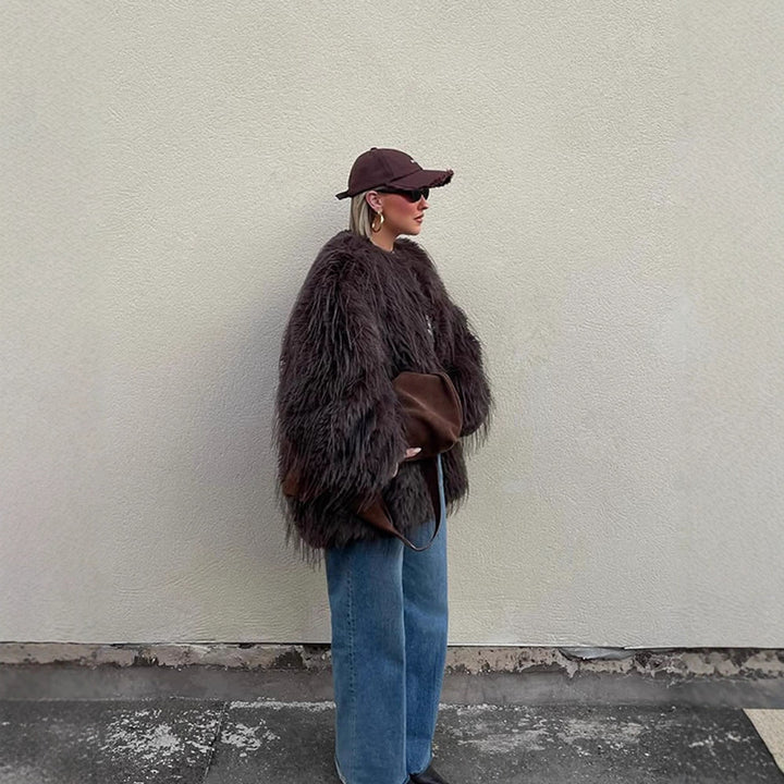 Damer Oversized Konstpälsjacka Mirla-Eva Jonsson