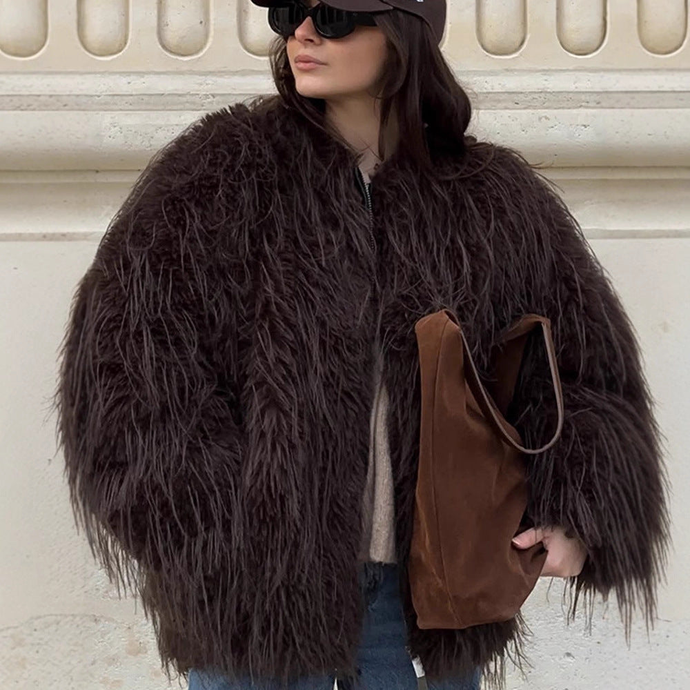 Damer Oversized Konstpälsjacka Mirla-Eva Jonsson