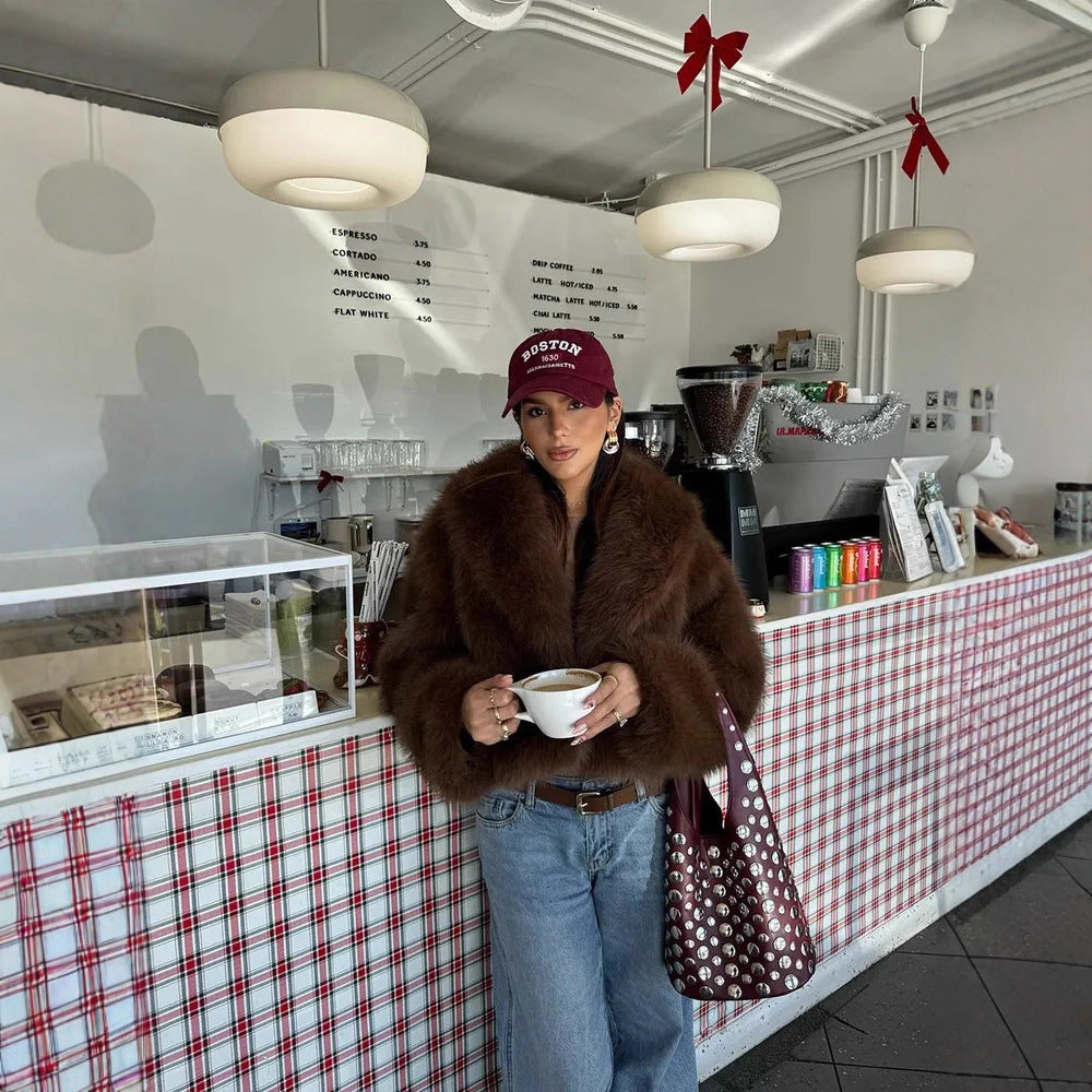 Damer Oversized Konstpälsjacka Mirla-Eva Jonsson