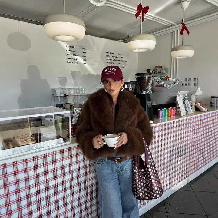 Damer Oversized Konstpälsjacka Mirla-Eva Jonsson