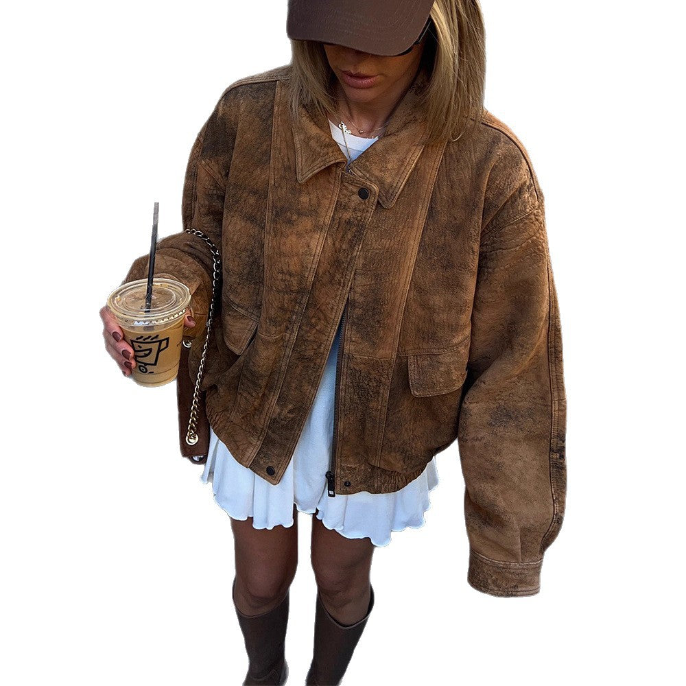 Damer Oversized Mockajacka med stora fickor och avslappnad passform Mirla-Eva Jonsson