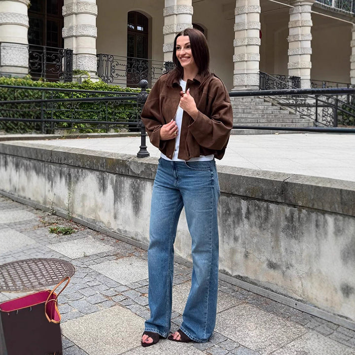 Damer Oversized Mockaskinnjacka Mirla-Eva Jonsson