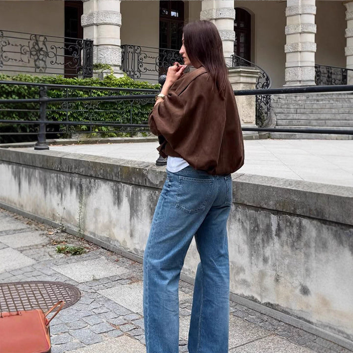 Damer Oversized Mockaskinnjacka Mirla-Eva Jonsson