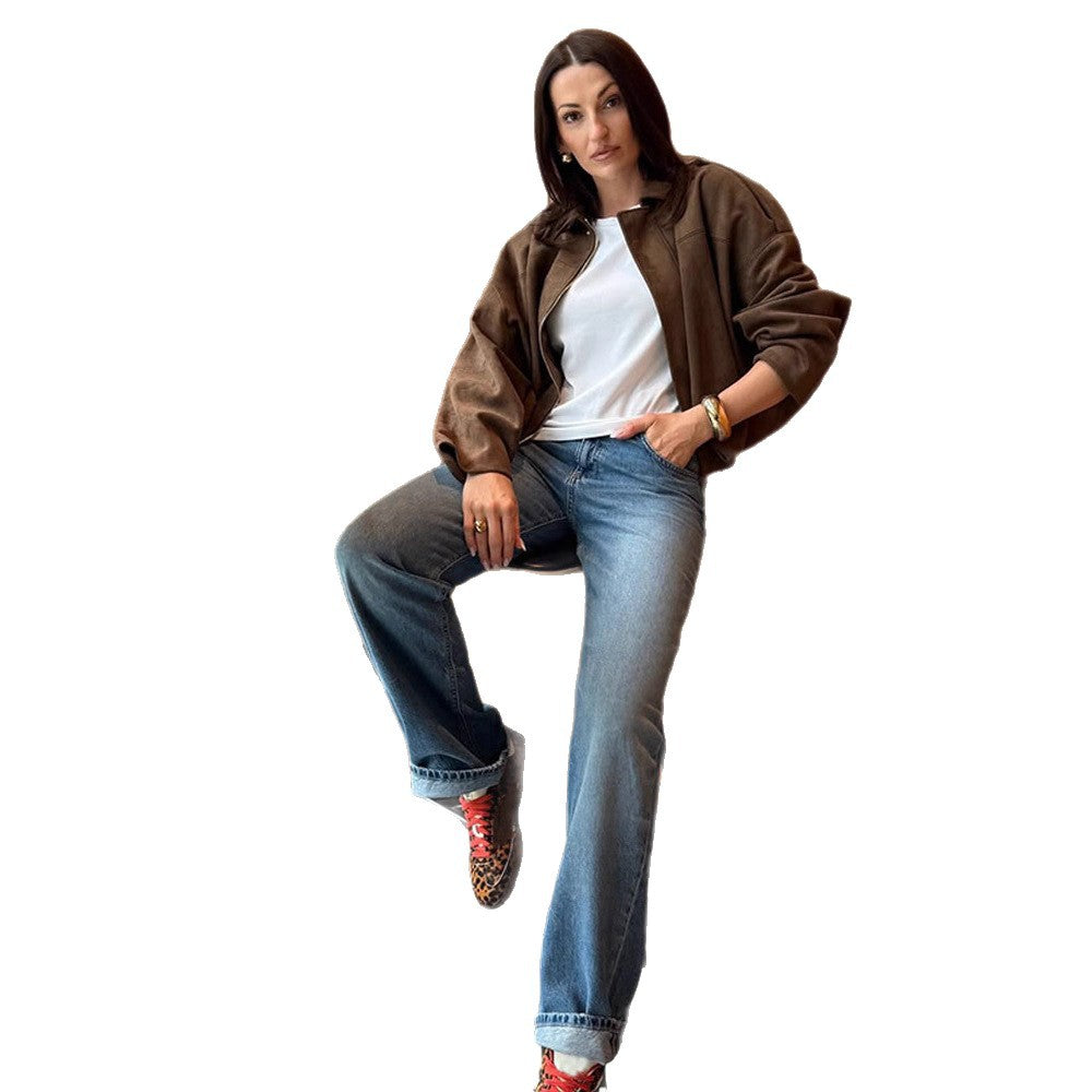 Damer Oversized Mockaskinnjacka Mirla-Eva Jonsson