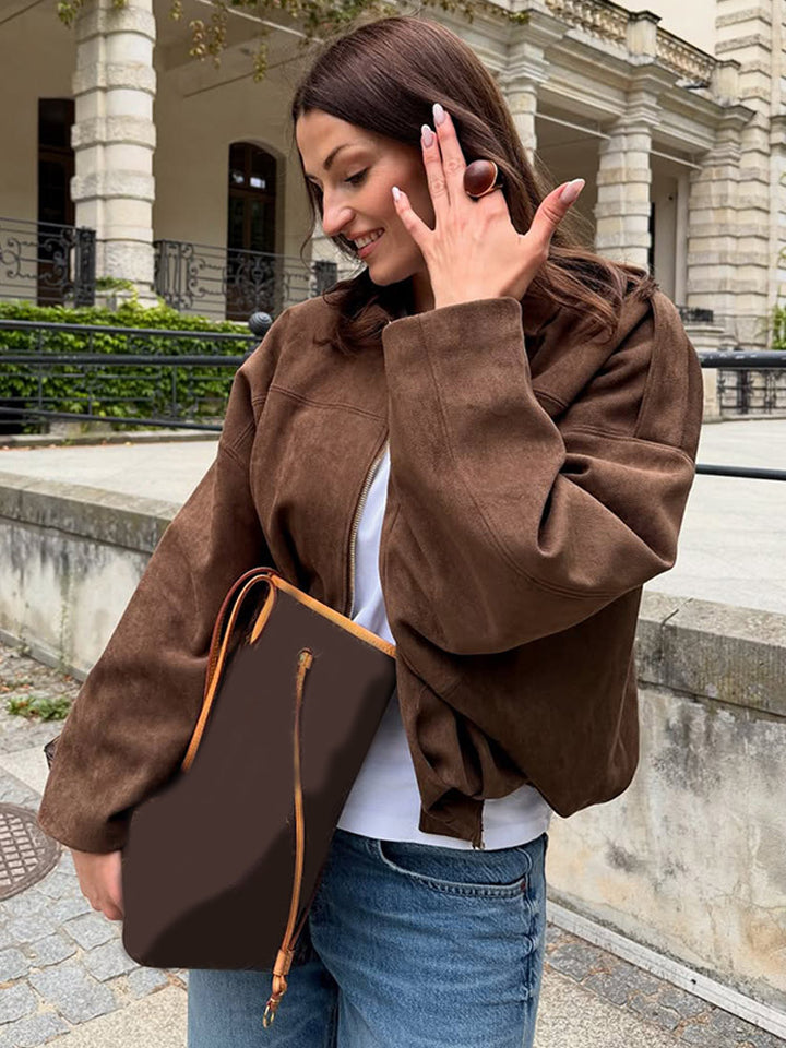 Damer Oversized Mockaskinnjacka Mirla-Eva Jonsson