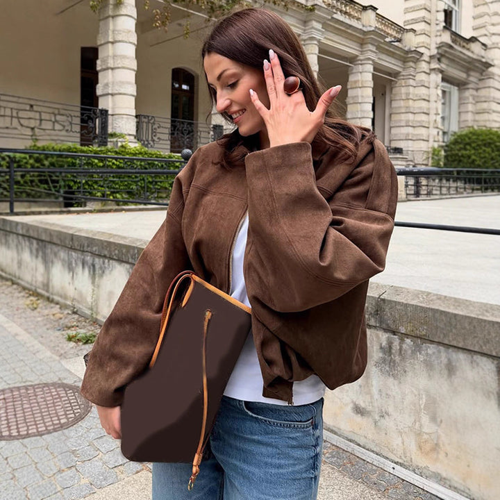 Damer Oversized Mockaskinnjacka Mirla-Eva Jonsson