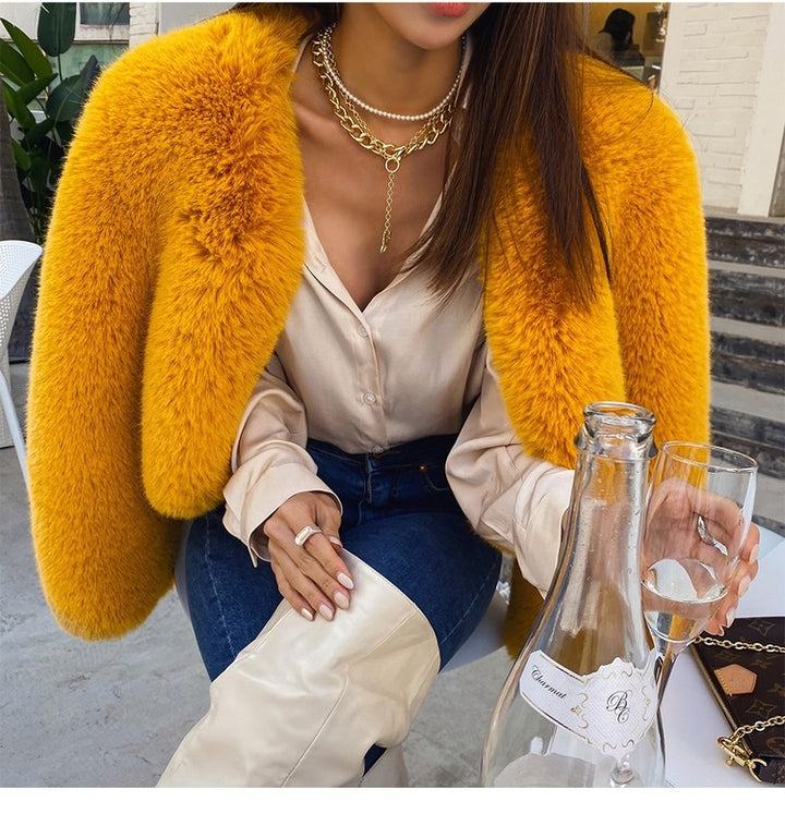 Damer Oversized Plyschjacka med långa ärmar Eva Jonsson-Eva Jonsson